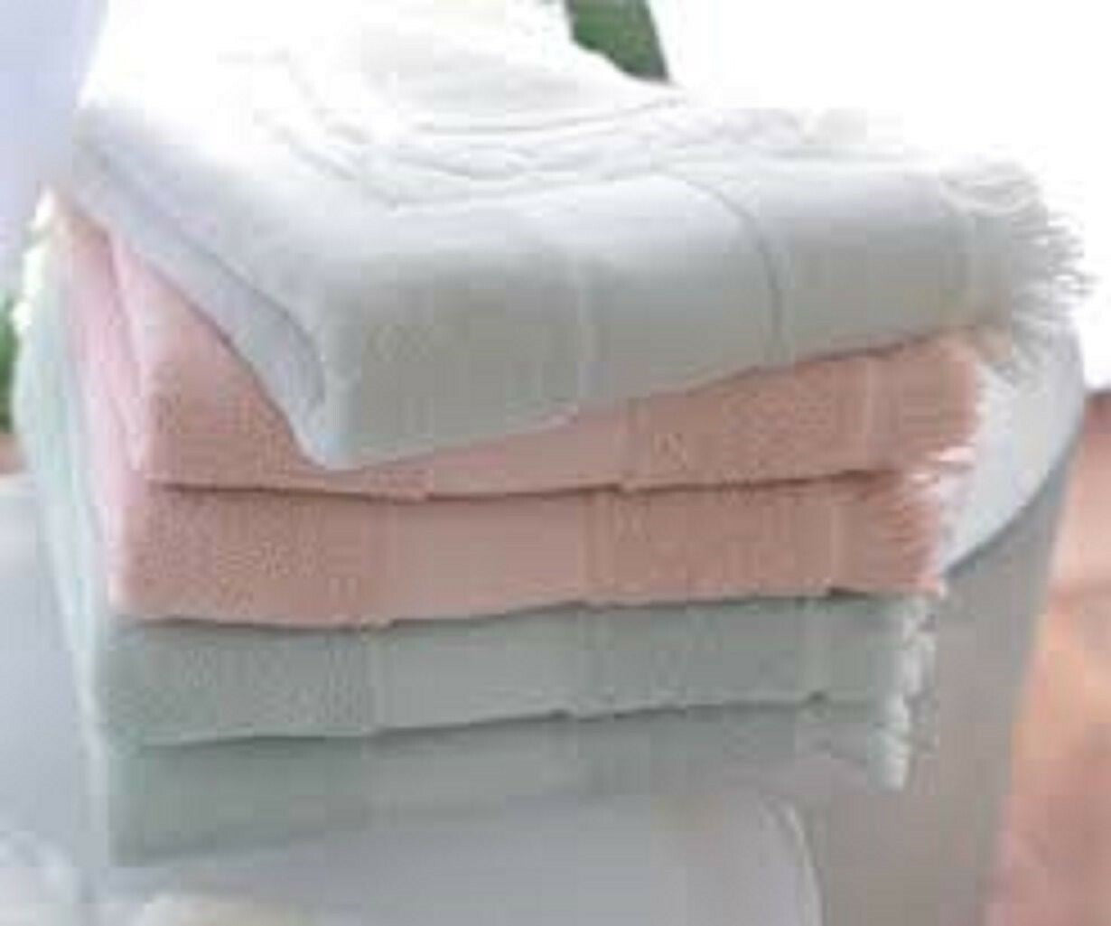 Yves Delorme Aqua Bath Sheet Towel Fringed Cotton Glacier 36"x59" Originel NEW2