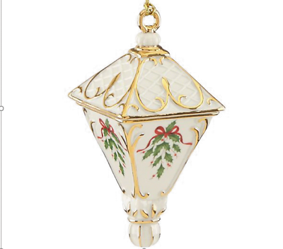 Lenox 2018 Holiday Annual Ornament Lantern Holly Berries Gold Christmas Gift NEW0