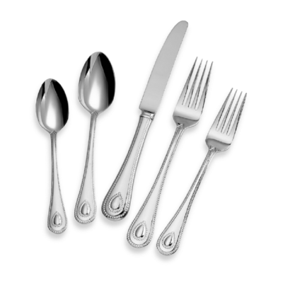 Lenox French Perle 65 PC Flatware Set Service For 12 Stainless 18/10 Beading NEW7