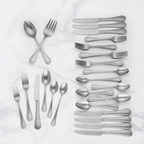 Lenox Shelby 50 Piece Flatware Set Service for 8 Stainless 18/10 Continental NEW0