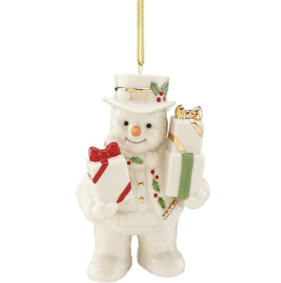 Lenox 2018 Snowman Figurine Ornament Annual Gifts Galore Happy Holly Days NEW0