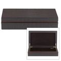 Reed & Barton Men's  Keepsake Box  Brown Leather Large All Purpose 16.75" NEW0