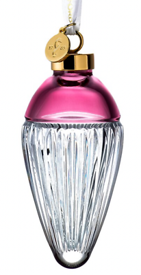 Waterford Crystal Lismore Faith Drop Ornament Cranberry #1059692 NEW IN BOX 0