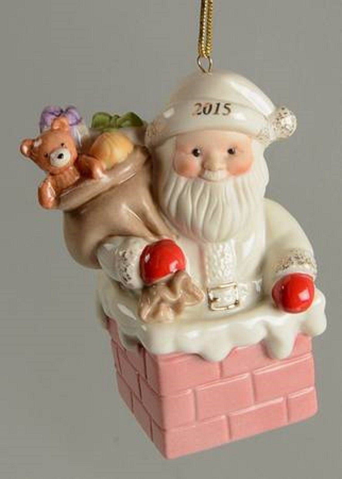 Lenox 2015 Santa Figurine Ornament Annual Santa's Gift Express Christmas NEW2