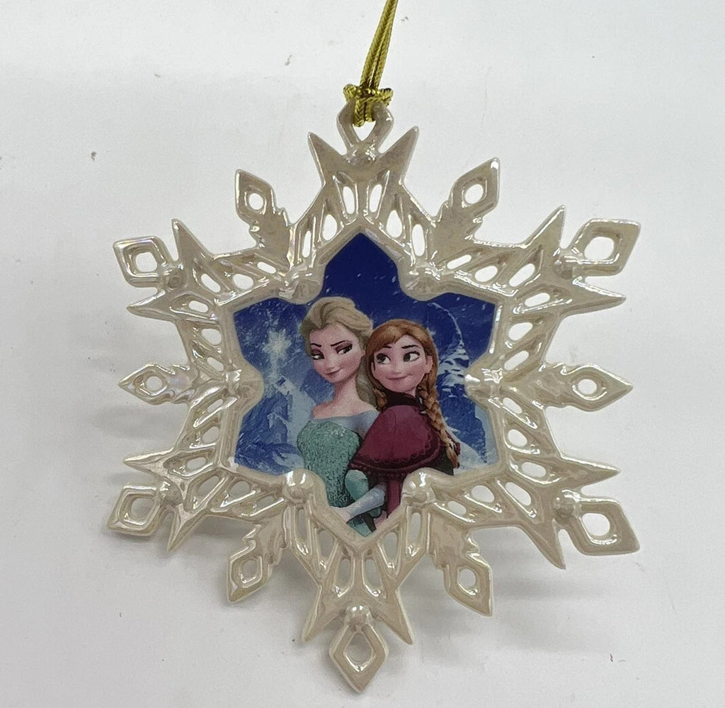 Lenox Disney Frozen Sisters Anna & Elsa Snowflake Ornament China Christmas NEW7