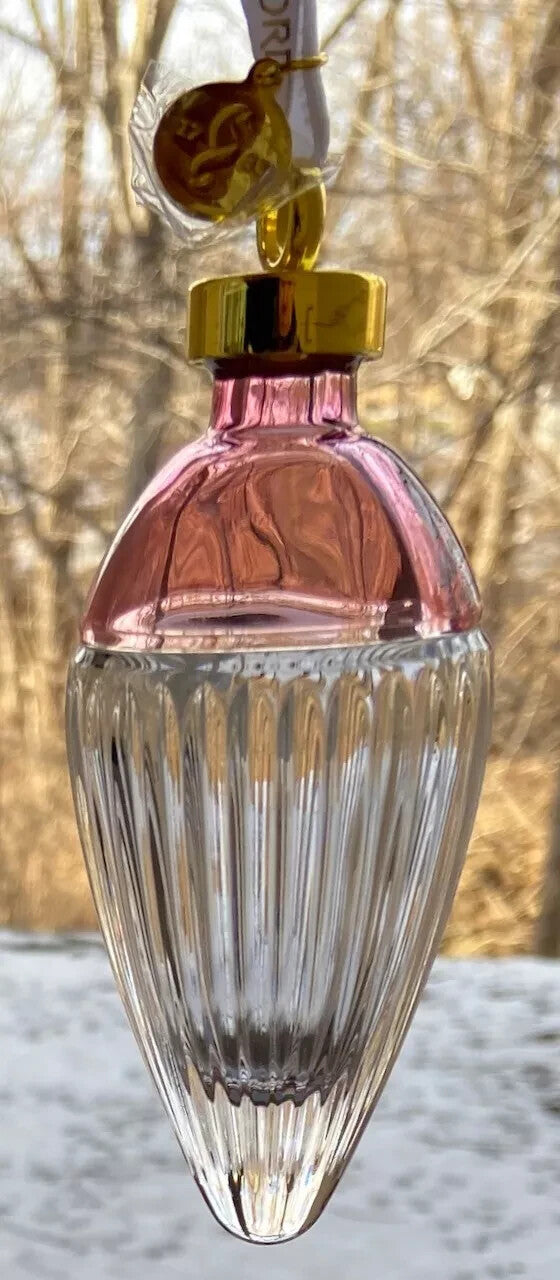 Waterford Crystal Lismore Faith Drop Ornament Cranberry #1059692 NEW IN BOX 4