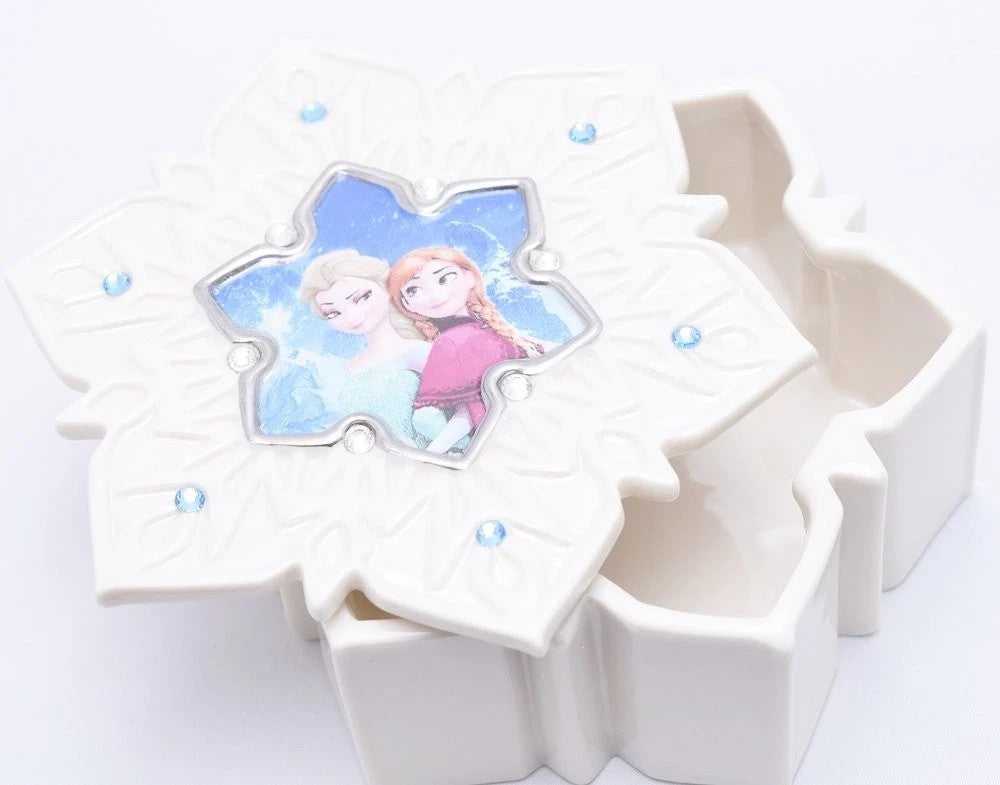 Lenox Disney Frozen Elsa & Anna Sisters Treasure Box Snowflake Crystals Gift NEW10