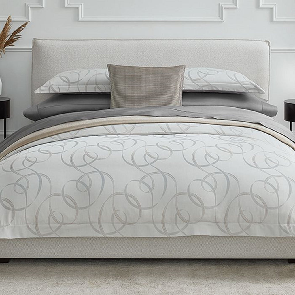 Sferra Caravino Tin Standard Sham Swirly Ribbon Design Sateen Jacquard Italy NEW2