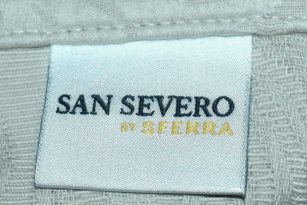 Sferra San Servo Hannah Grey Euro Shams Pair Floral 100% Cotton Matelasse NEW10