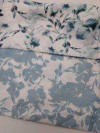 Sferra Duchesse Cadet Queen Duvet Sham Set 5PC Floral Print Reversible Italy NEW16