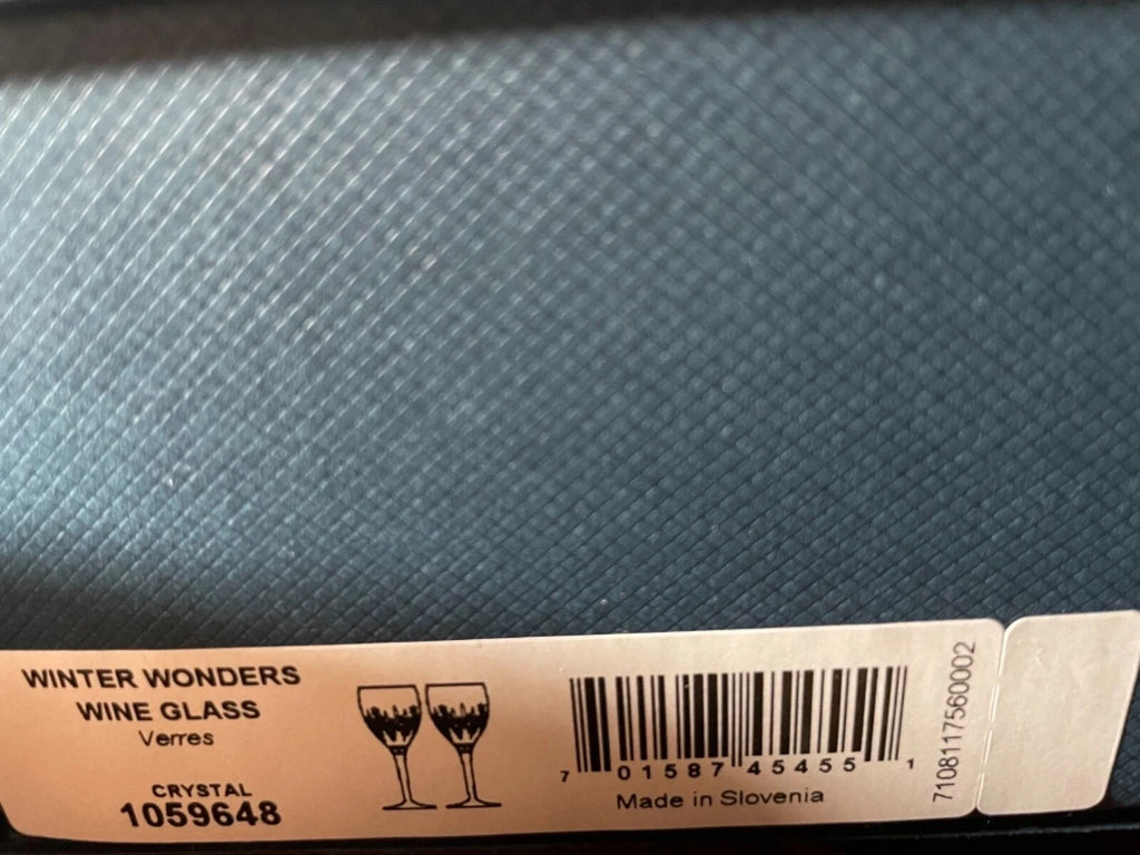 Waterford Crystal Winter Wonders Wine Glasses Midnight Frost 1059648 NEW IN BOX10