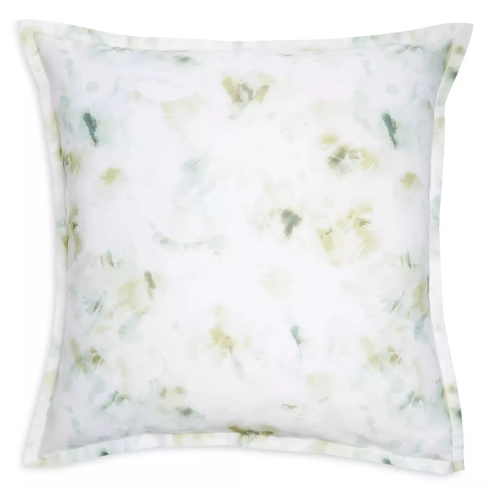 Sferra Acquerello Willow Euro Sham Brush Strokes Cotton Sateen Print Italy NEW0