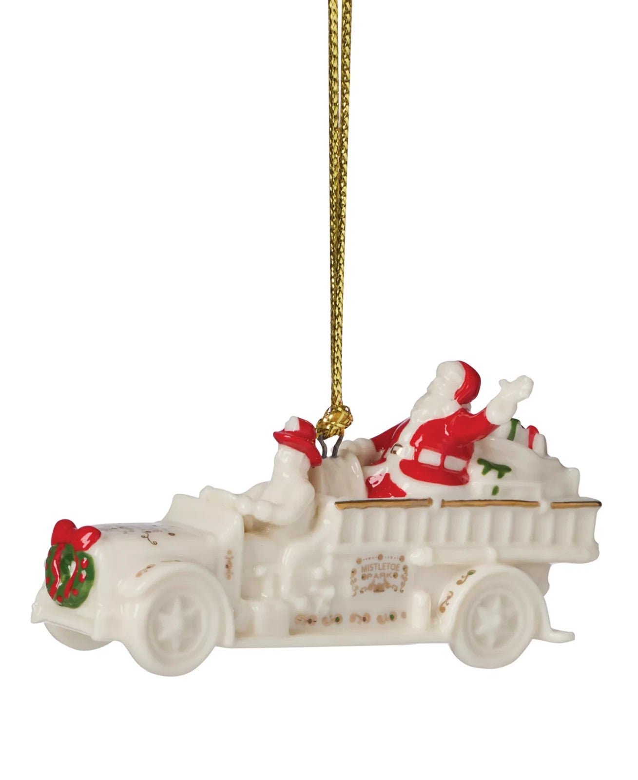 Lenox Mistletoe Park  Santa's Fire Truck Figurine Ornament Christmas 2025 NEW0