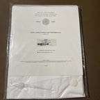 Sferra Gino White King Pillowcases 2 Solid 100% Cotton Percale 450TC Italy NEW9