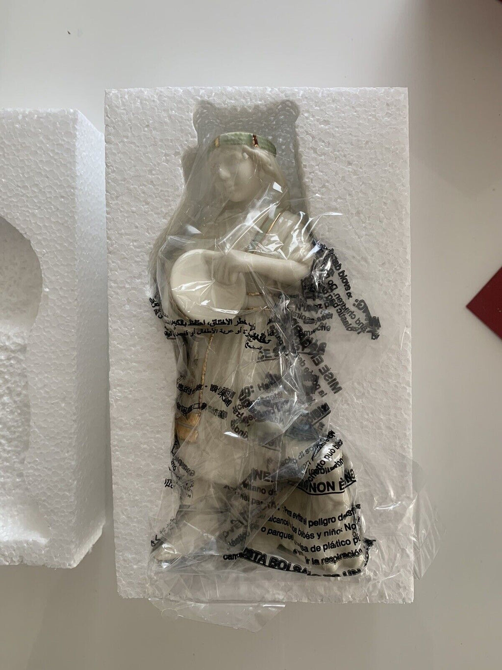 Lenox First Blessing Drummer Boy Figurine Nativity Lamb Green & Gold Accent NEW5
