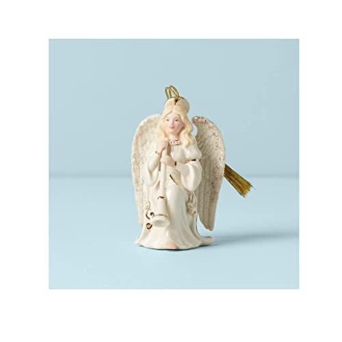 Lenox 2022 Heavenly Angel With Horn Figurine Ornament Star Annual Christmas NEW7