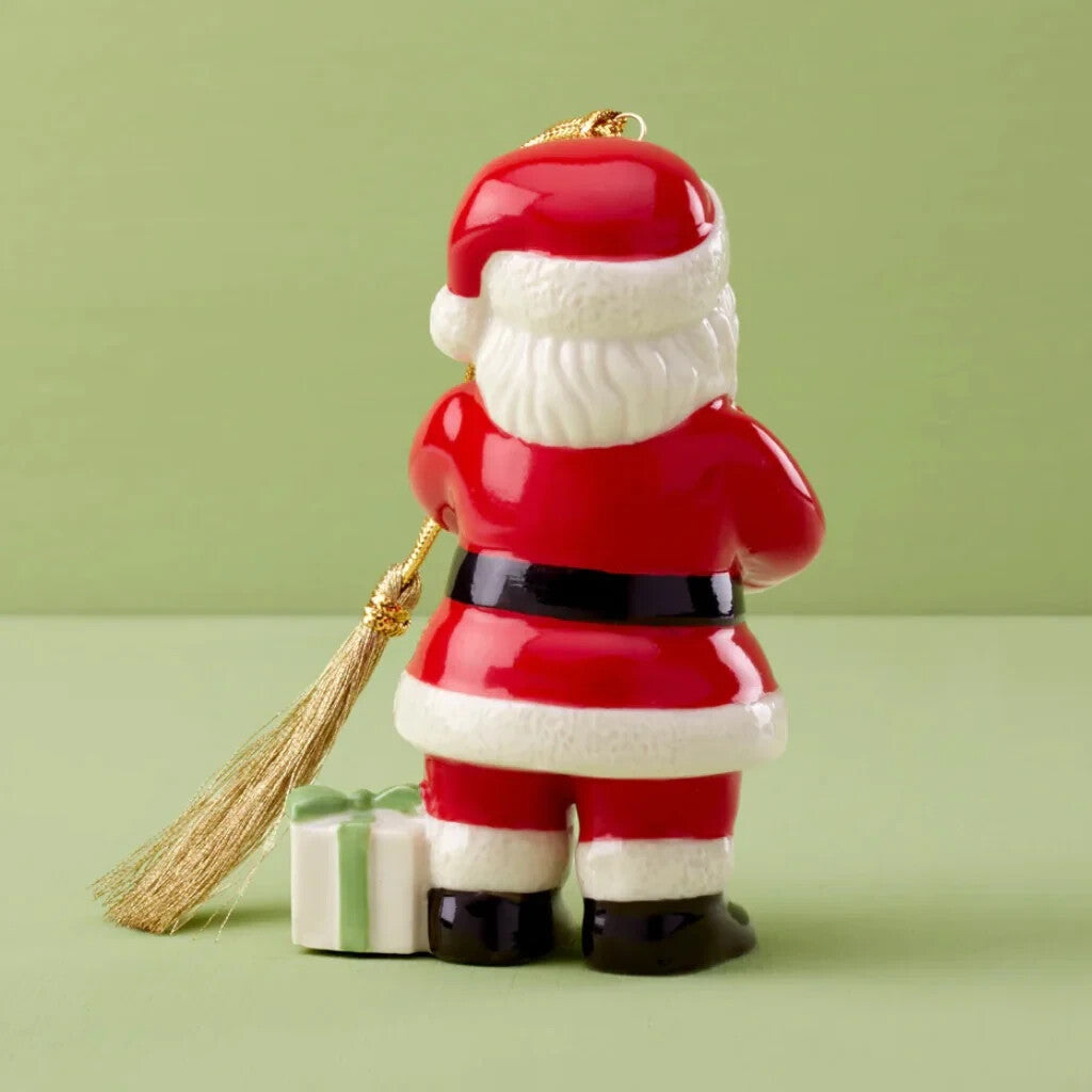 Lenox 2024 Santa With Lucky Pickle Figurine Ornament  Annual Cane Christmas NEW2