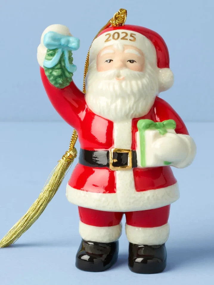 Lenox 2025 Santa With Mistletoe Figurine Ornament Annual Gift Christmas NEW5