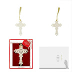 Lenox 2018 Snow Fantasies Cross Ornament  Annual Porcelain Christmas NEW IN BOX3