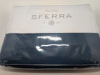 Sferra Perrio Blue Queen Coverlet Set 4PC Storm Geometric Matelassé Portugal NEW8
