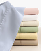 Yves Delorme Ivory King Sham Solid Piping Ecru Combed Cotton Percale Chinon NEW1