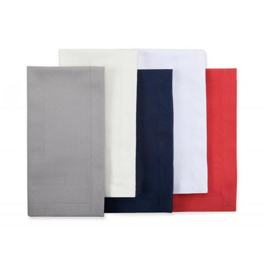 Sferra Squire Grey Tablecloth & 16 Napkins Diamond Pique 70"X126" Easy Care NEW9