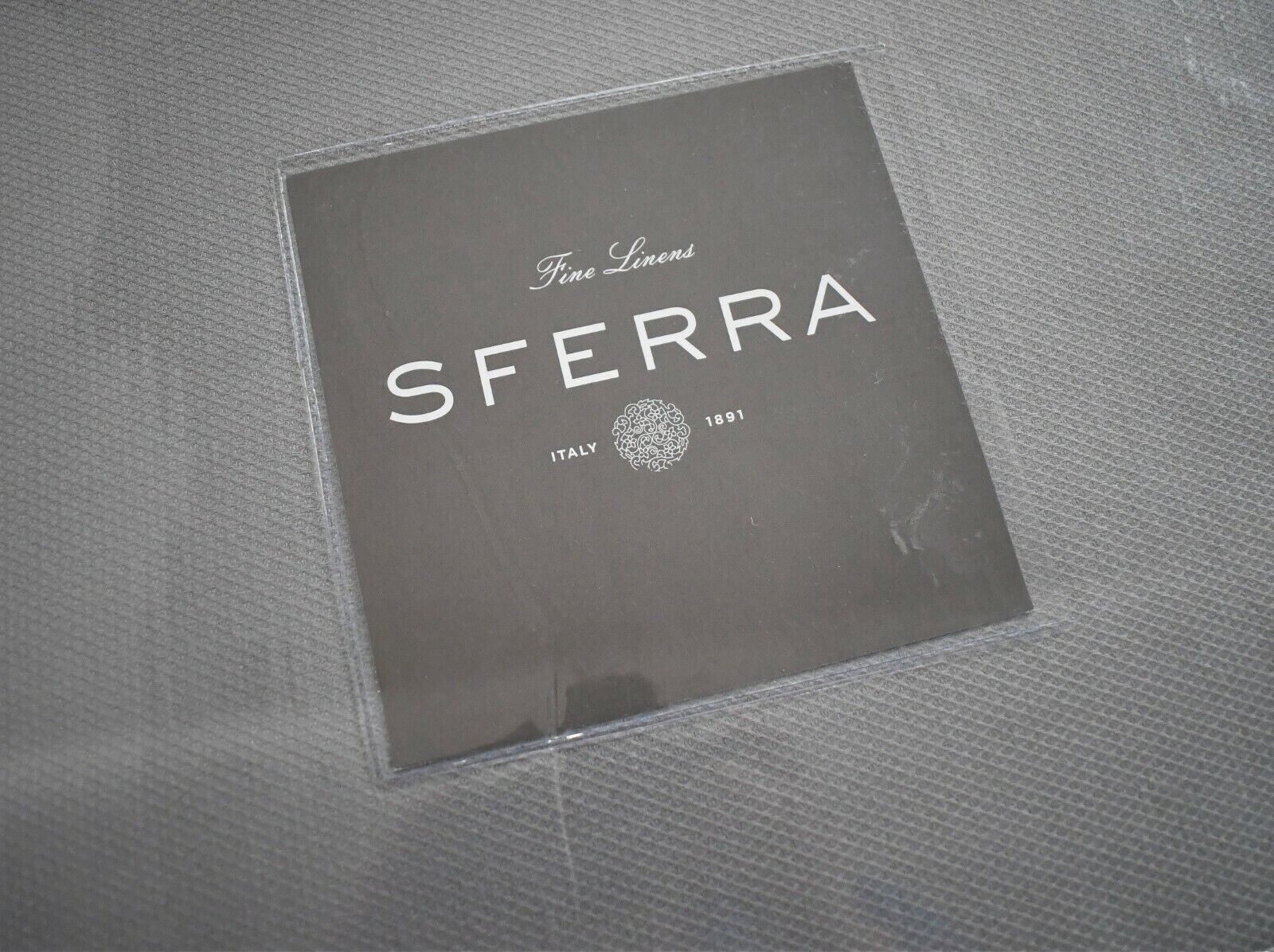 Sferra Squire Grey Tablecloth & 16 Napkins Diamond Pique 70"X126" Easy Care NEW14