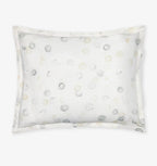 Sferra Punti Platinum Standard Sham Grey Taupe Dots Cotton Percale  Italy NEW1