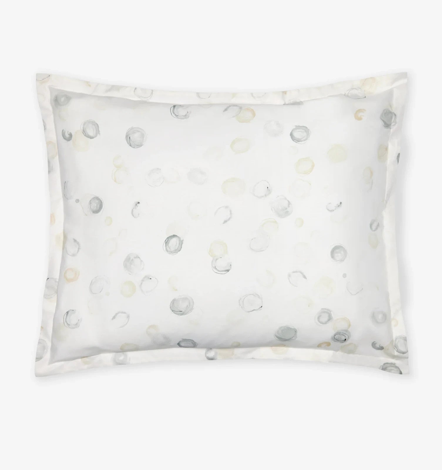 Sferra Punti Platinum Standard Sham Grey Taupe Dots Cotton Percale  Italy NEW1