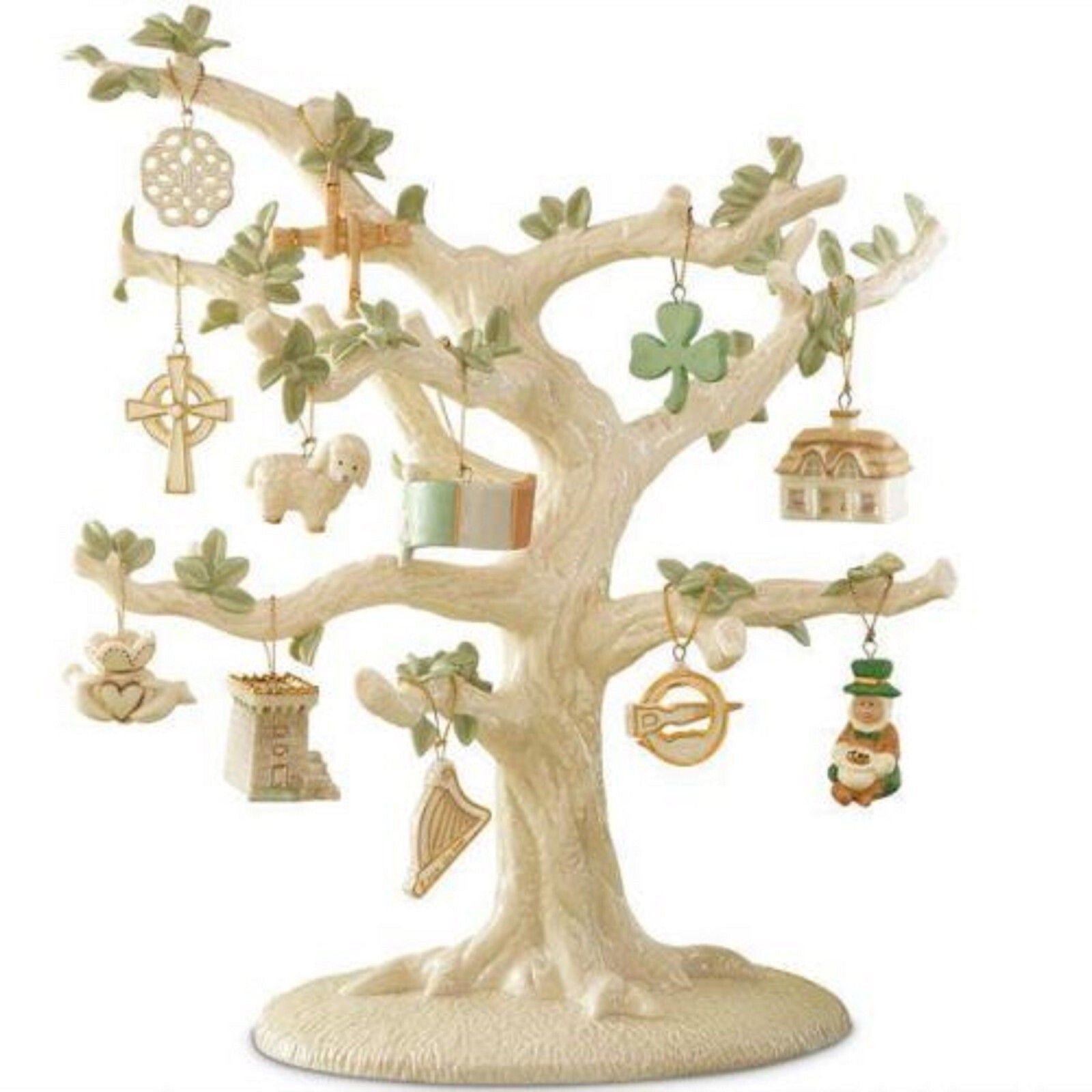 Lenox Luck Of The Irish Miniature Tree & 12 Ornaments Set St Patrick's Day NEW0