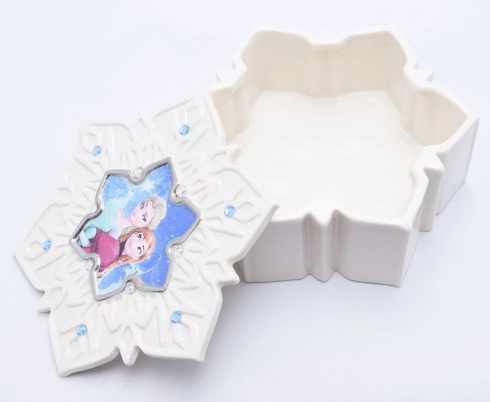 Lenox Disney Frozen Elsa & Anna Sisters Treasure Box Snowflake Crystals Gift NEW8