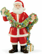 Lenox 2020 Santa Figurine Deck The Halls Decorating With Garland Christmas New0