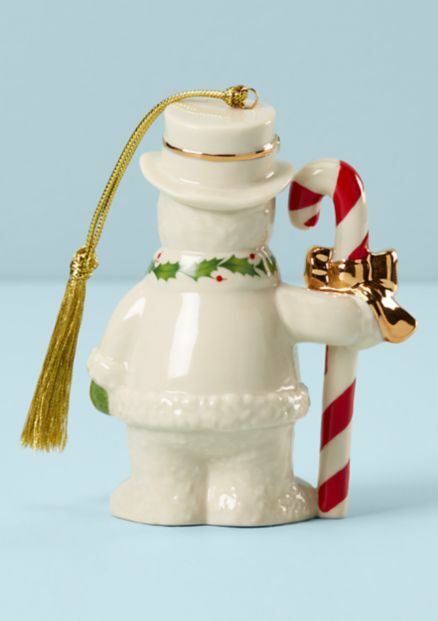 Lenox 2020 Snowman Figurine Ornament Annual Candy Cane Frosty Christmas Gift NEW1