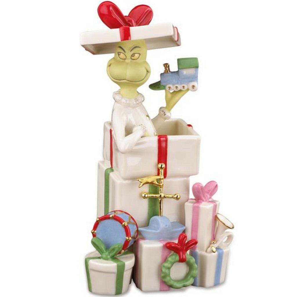 Lenox Grinch Gets The Gifts Figurine Dr. Seuss Toys Who Stole Christmas RARE NEW0