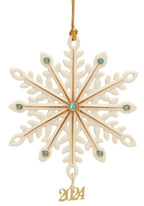 Lenox 2024 Gemmed Snowflake Ornament Annual Icy Blue Crystals Christmas Gift NEW1