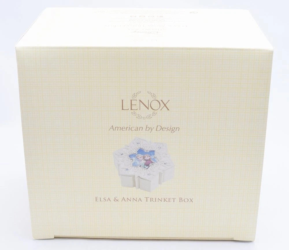 Lenox Disney Frozen Elsa & Anna Sisters Treasure Box Snowflake Crystals Gift NEW7