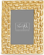 Lenox Wainwright Picture Frame Truro Gold Textured Photo 8"x10" Leather Back NEW0