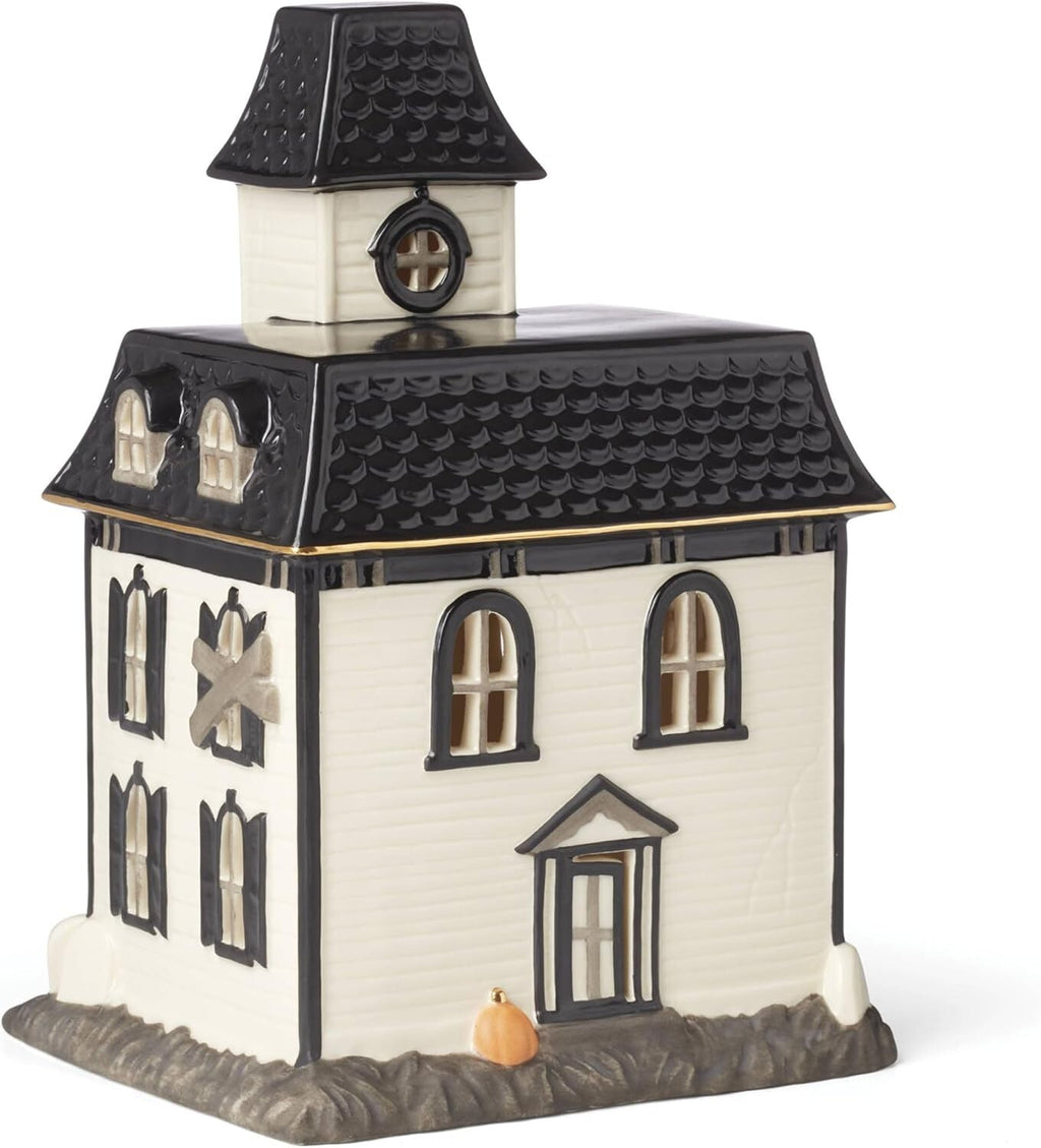 Lenox Halloween Lighted Haunted House Figurine Black Cat Pumpkin Owl Vintage NEW2
