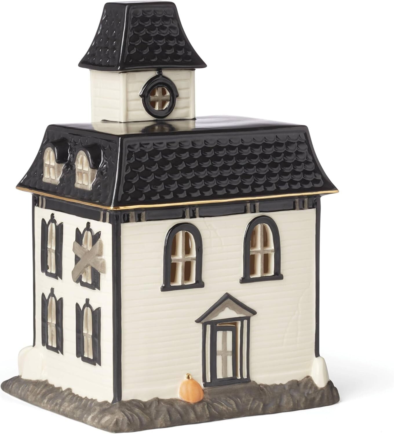 Lenox Halloween Lighted Haunted House Figurine Black Cat Pumpkin Owl Vintage NEW2