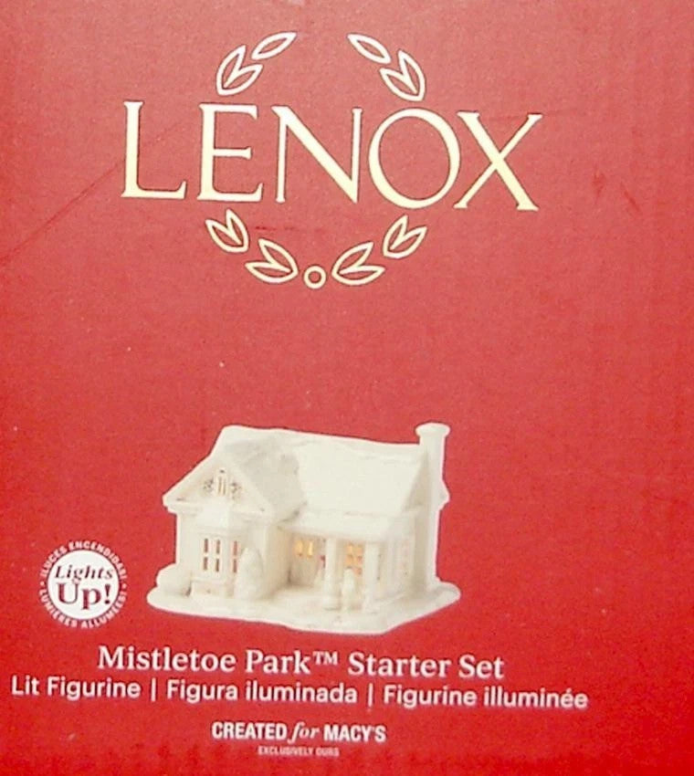 Lenox  Mistletoe Park Lighted Starter Set 3PC House Mini Figurines Christmas NEW7