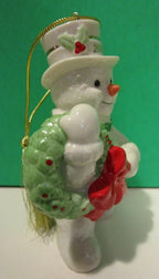Lenox 2016 Snowman Figurine Ornament Annual Happy Holly Days Christmas NEW7