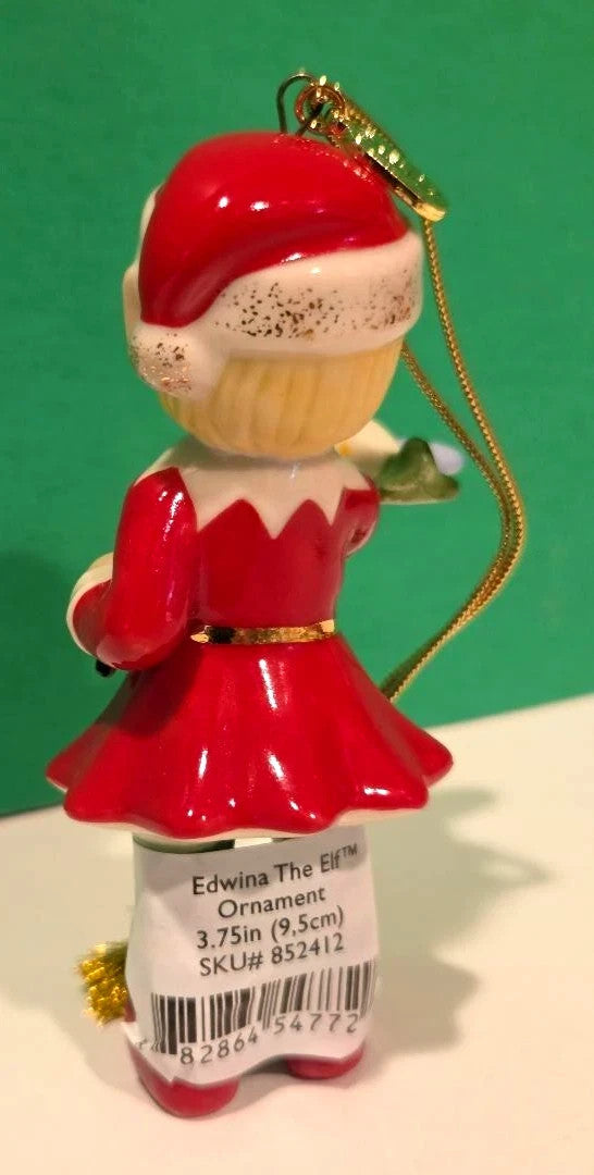 Lenox Edwina The Elf Figurine Ornament Annual Toy Airplane 2015 Christmas NEW7