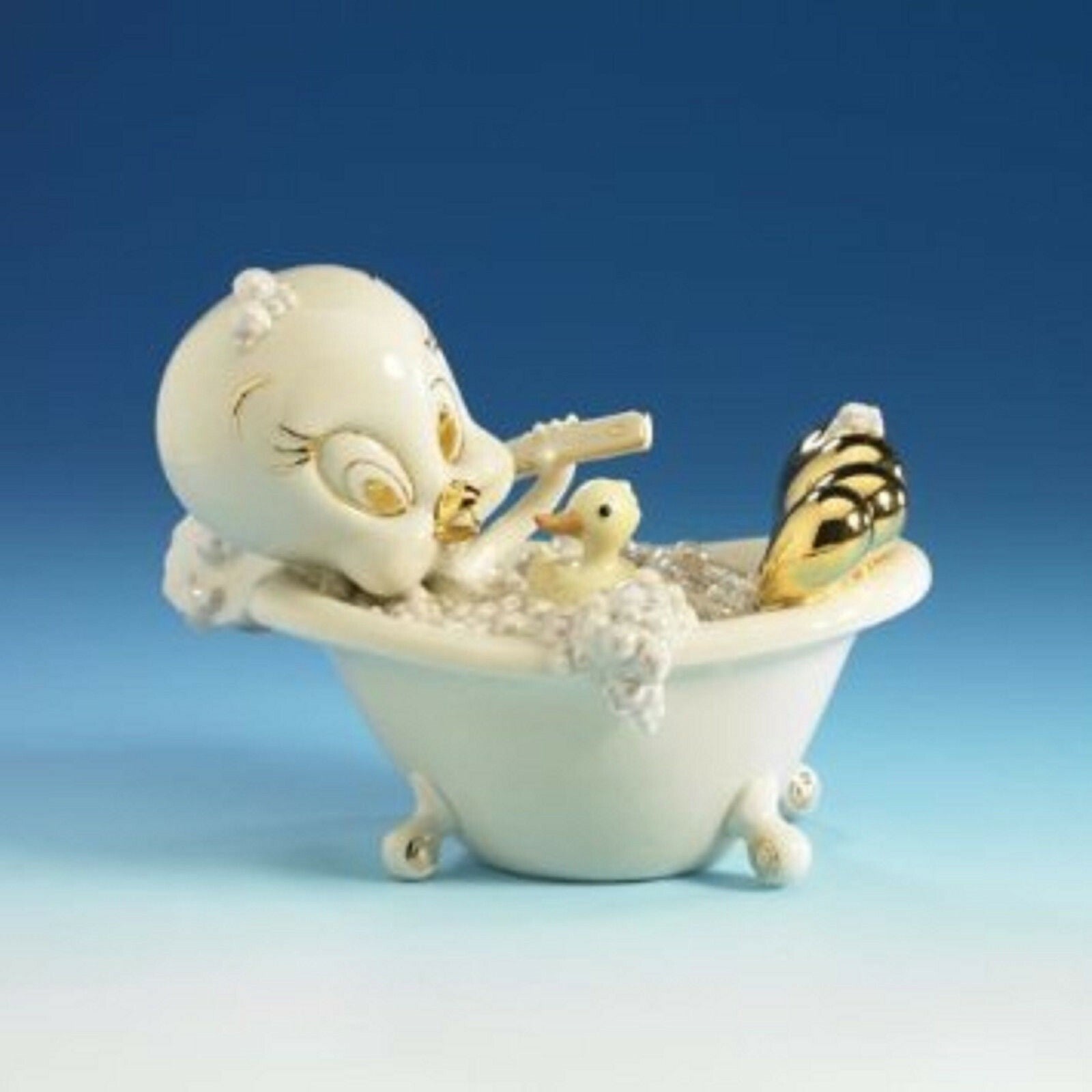 Lenox Tweety Bathtub Figurine  Duck Cake Topper Baby Shower Scrub-A-Dub Gift NEW1