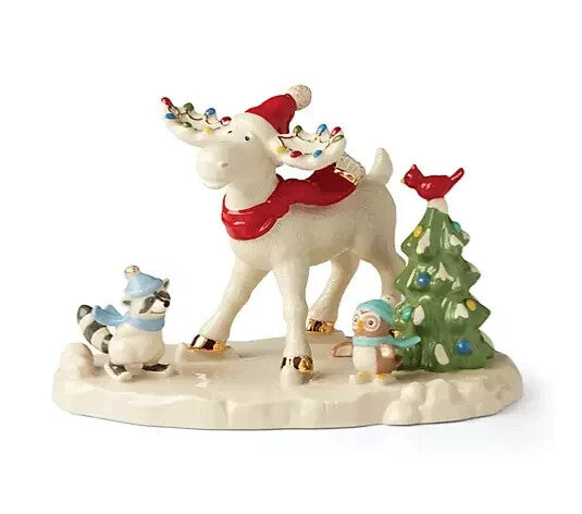 Lenox 2022 Marcel Moose Skating Party Figurine Forest Friends Christmas LE NEW0