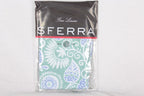 Sferra Ressa Aqua Euro Sham Floral Cornflower Blue Cotton Percale Italy NEW2