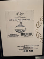 Lenox 2018 Springtime Easter Pony Egg Figurine Trinket Box Palomino Flowers NEW6