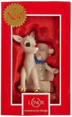 Lenox Rudolph & Charlie in the Box Ornament Figurine 2015 Red Nosed Reindeer NEW2