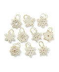 Lenox Snowflake Miniature Tree Ornaments Set Of 10 Winter Christmas New0
