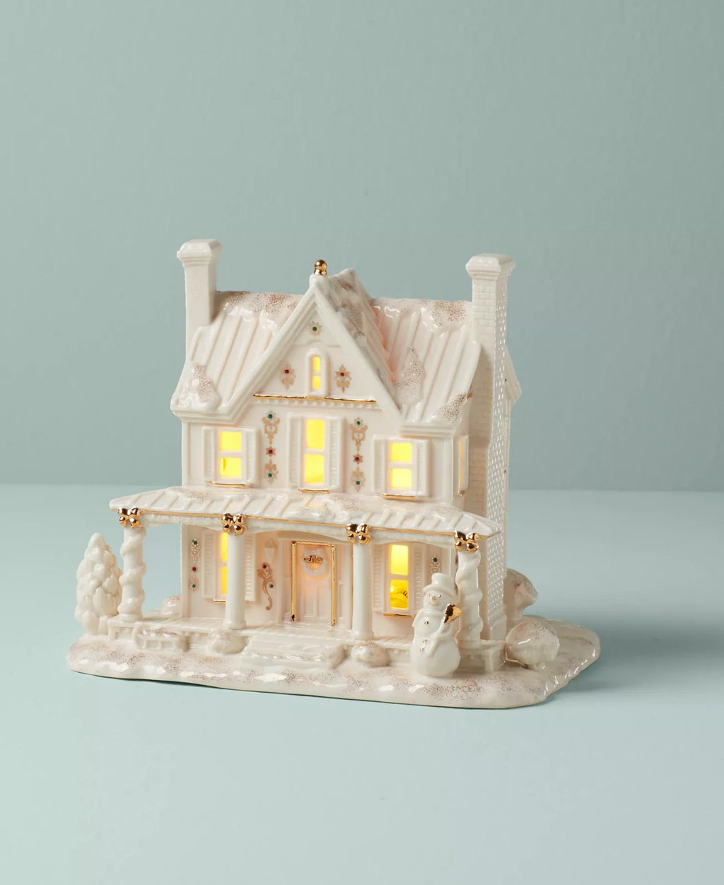 Lenox  Mistletoe Park Lighted Farmhouse Figurine Village Treasures Christmas NEW3