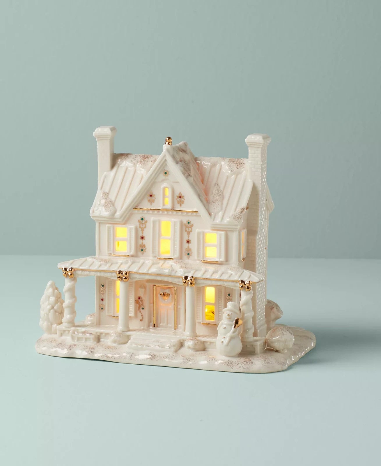Lenox  Mistletoe Park Lighted Farmhouse Figurine Village Treasures Christmas NEW3